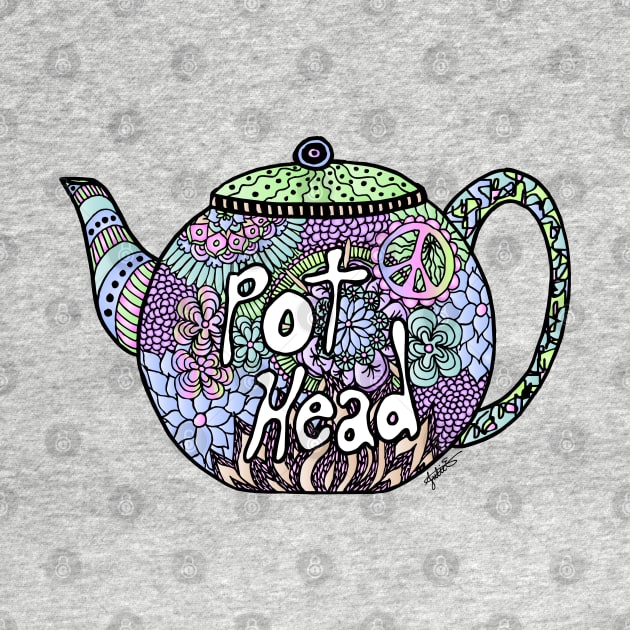 Pot Head Tea Pot by julieerindesigns